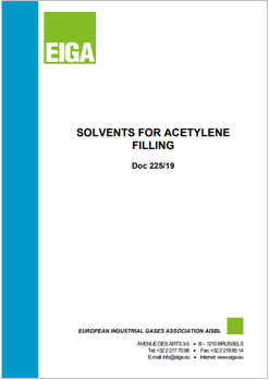 Solvents for acetylene filling