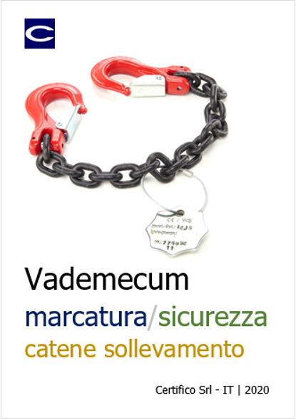 Vademecum marcvatura sicurezza catene sollevamento