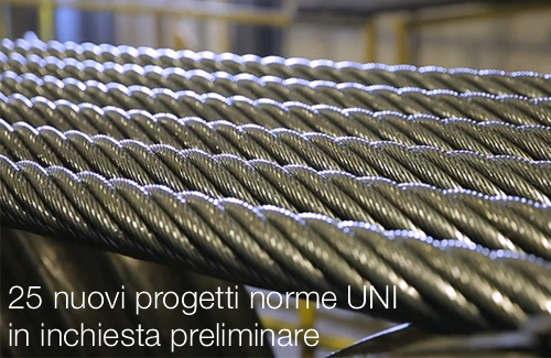 25 progetti norme UNI in inchiesta preliminare fino al 04 marzo 2020