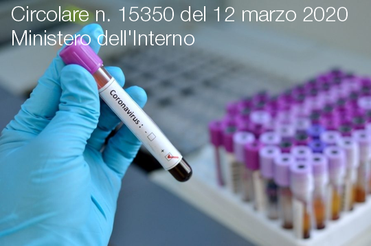 Circolare n  15350 del 12 marzo 2020 Min Interno