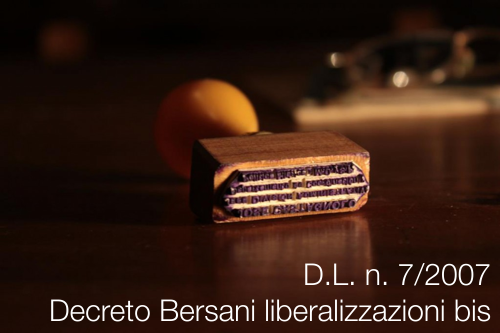 Decreto Legge n  7 del 31 gennaio 2007  Decreto Bersani liberalizzazioni bis 