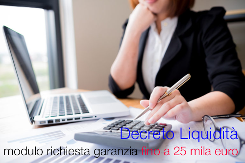 Decreto Liquidit  modulo richiesta garanzia fino a 25 mila euro