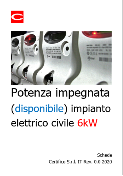 Potenza impegnata  disponibile  impianto elettrico civile