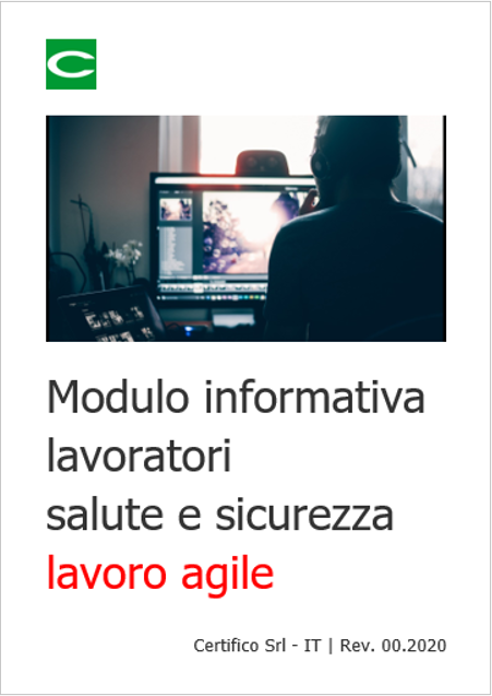 Modulo Informativa lavoratori sicurezza lavoro agile