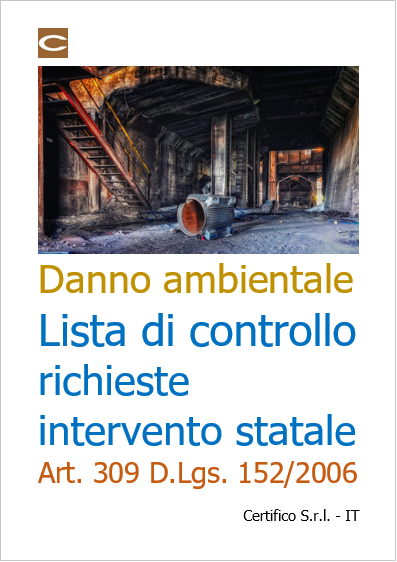 Danno ambientale Lista di controllo richieste intervento statale