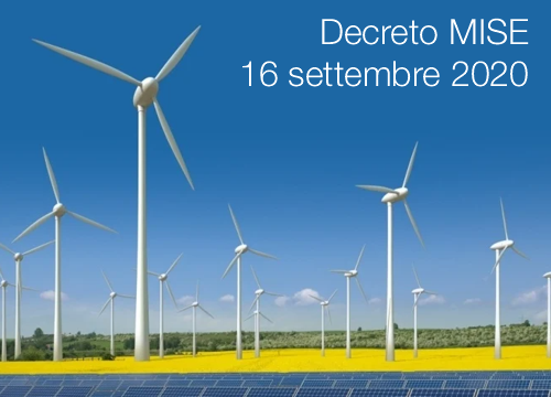 Decreto MISE 16 settembre 2020