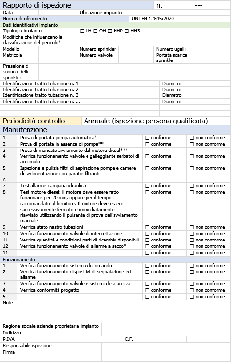 Rapporto di ispezione