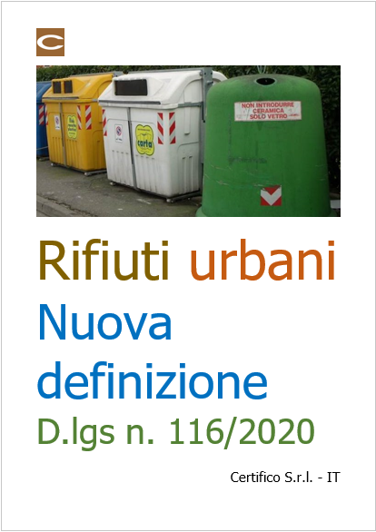 Rifiuti urbani Dlgs 116 2020