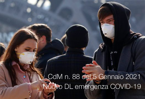 Consiglio dei Ministri n  88 del 5 Gennaio 2021