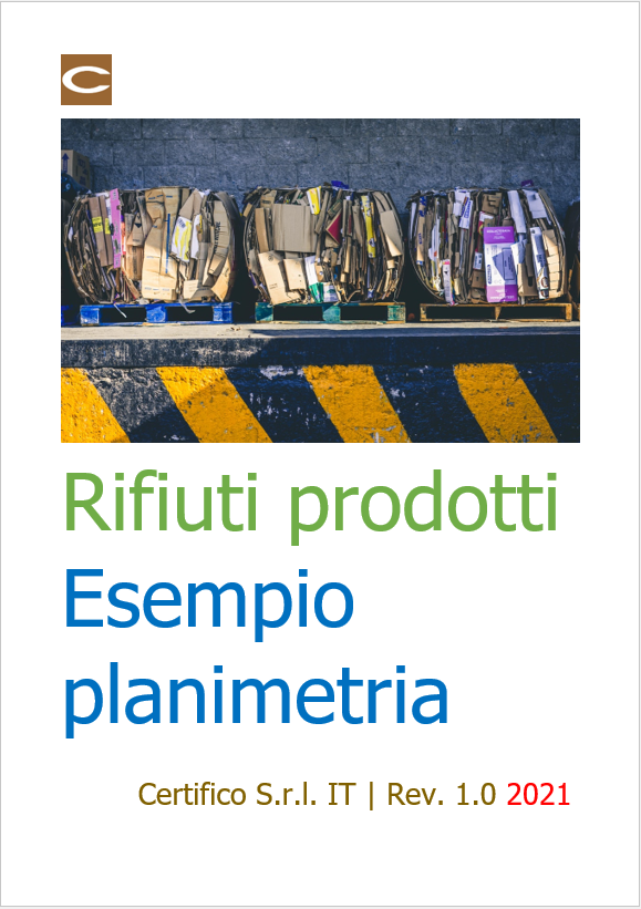 Rifiuti prodotti Esempio planimetria Rev  1 0 2021