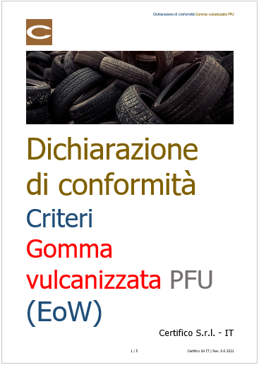 Dichiarazione di conformit  Gomma vulcanizzata