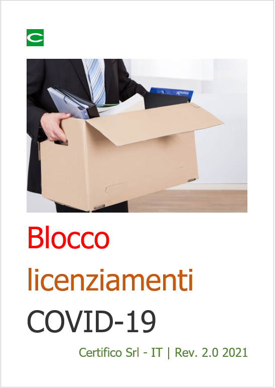 Blocco licenziamenti COVID 19 Rev  2 0 2021