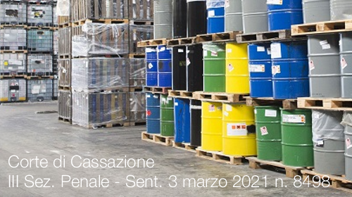 Corte di Cassazione   III Sez  Penale   Sent  3 marzo 2021 n  8498