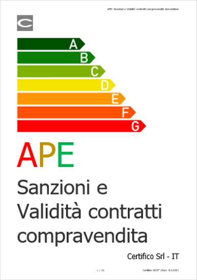 APE Sanzioni e Validit  contratti compravendita immobiliare