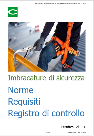 Imbracatura di sicurezza anticaduta EN 361