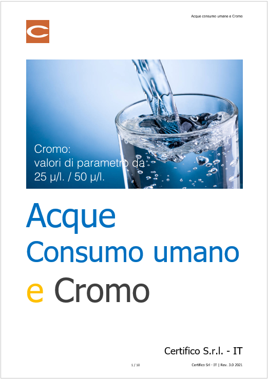 Acque consumo umano e Cromo Rev  3 0 2021