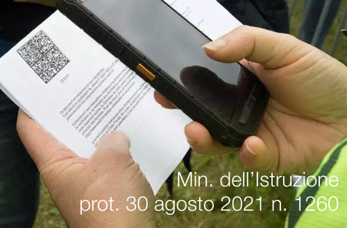 Ministero Istruzione prot  30 agosto 2021 n  1260