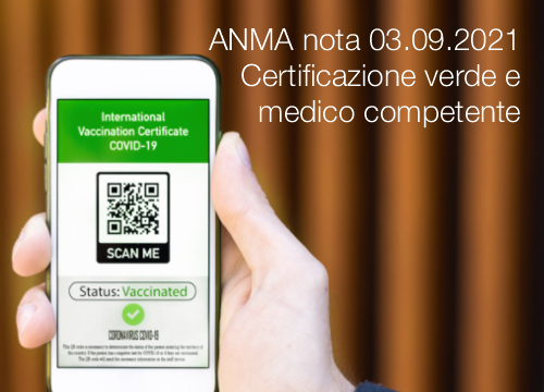 ANMA nota 03 09 2021   Certificazione verde e medico competente