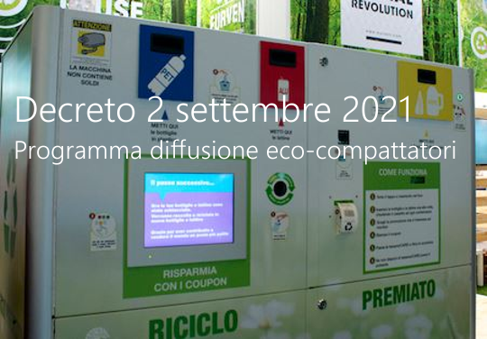 Decreto 2 settembre 2021 eco compattatori