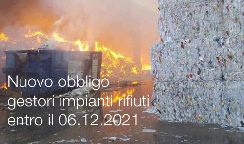 Nuovo obbligo gestori impianti rifiuti (Informazioni PEE) entro 06.12.2021