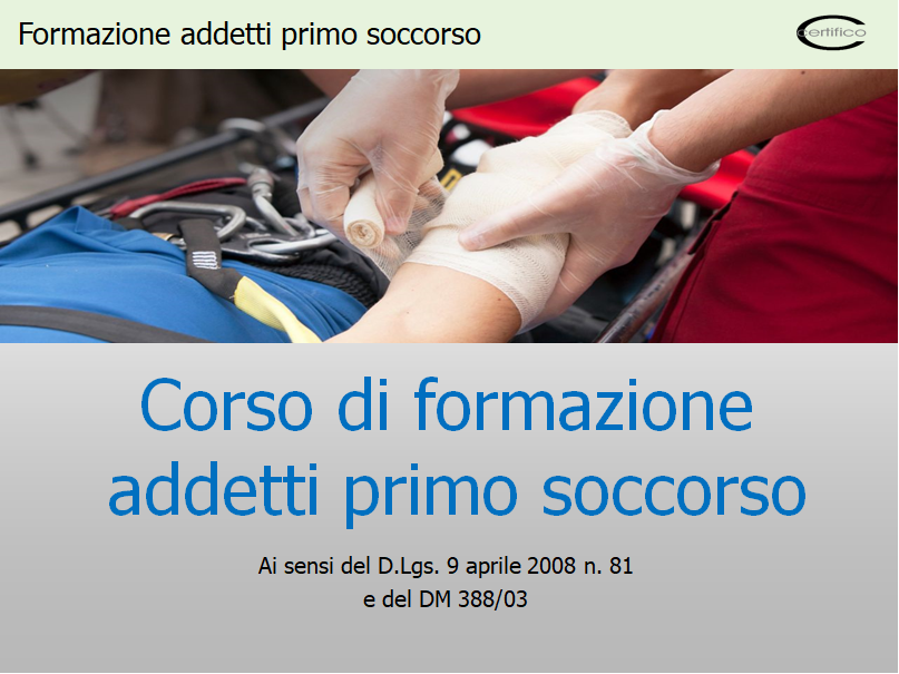 Cover corso formazione addetti primo soccorso 2021