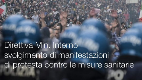 Direttiva per lo svolgimento di manifestazioni di protesta contro le misure sanitarie