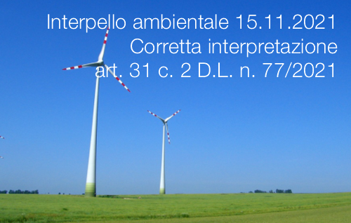 Interpello ambientale 15 11 2021