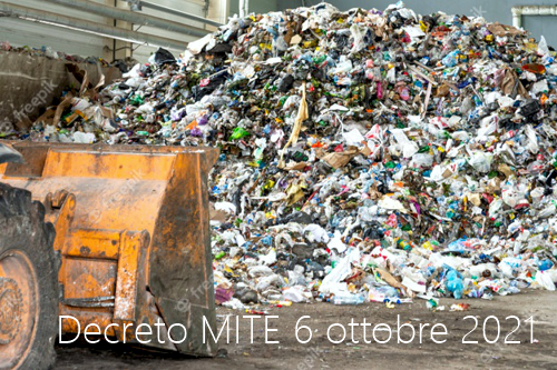 Decreto MITE 6 ottobre 2021