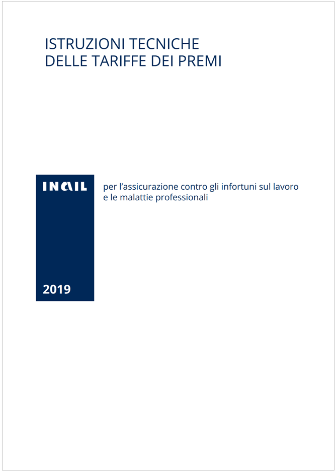 Istruzioni tecniche delle tariffe dei premi 2019