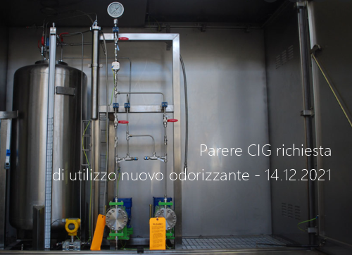 Parere CIG richiesta di utilizzo nuovo odorizzante   14 12 2021