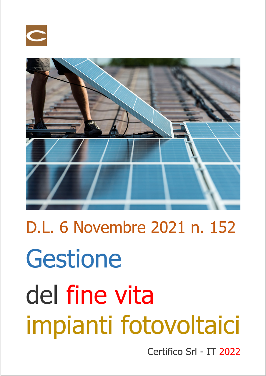 Gestione del fine vita impianti fotovoltaici