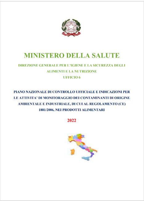 Piano nazionale di controllo ufficiale contaminanti nei prodotti alimentari   anno 2022