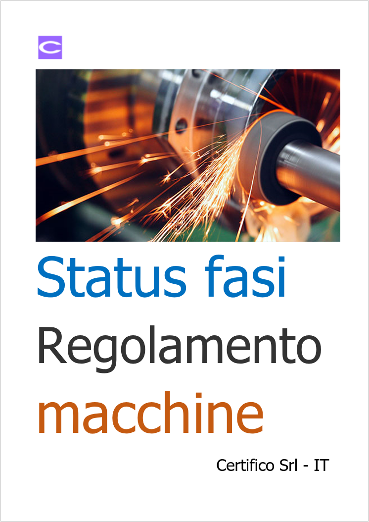 Status fasi regolamento macchine