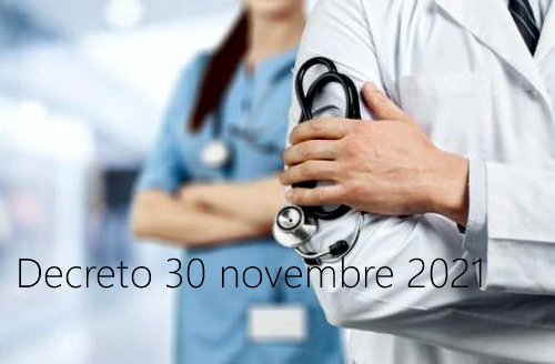 Decreto 30 novembre 2021