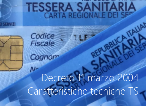 Decreto 11 marzo 2004   Caratteristiche tecniche TS