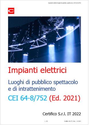 Impianti elettrici luoghi di pubblico spettacolo Rev  2022