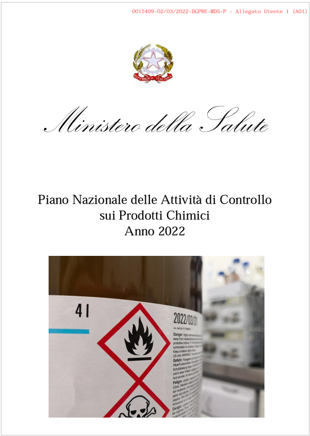 Piano nazionale controllo prodotti chimici 2022