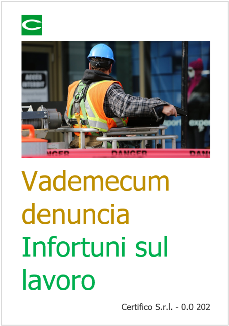 Vademecum denuncia Infortuni sul lavoro