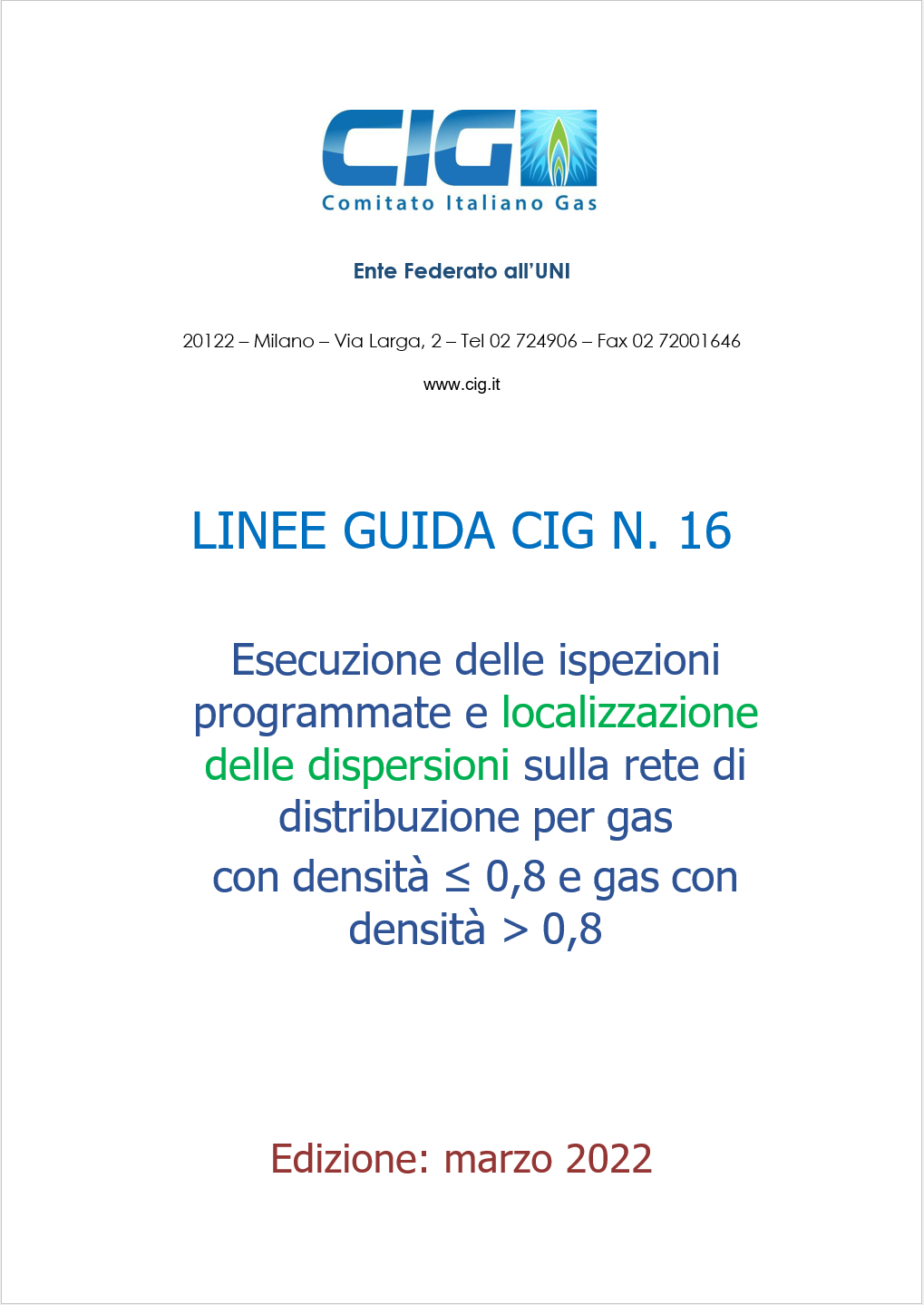 Linee guida CIG 16 2022