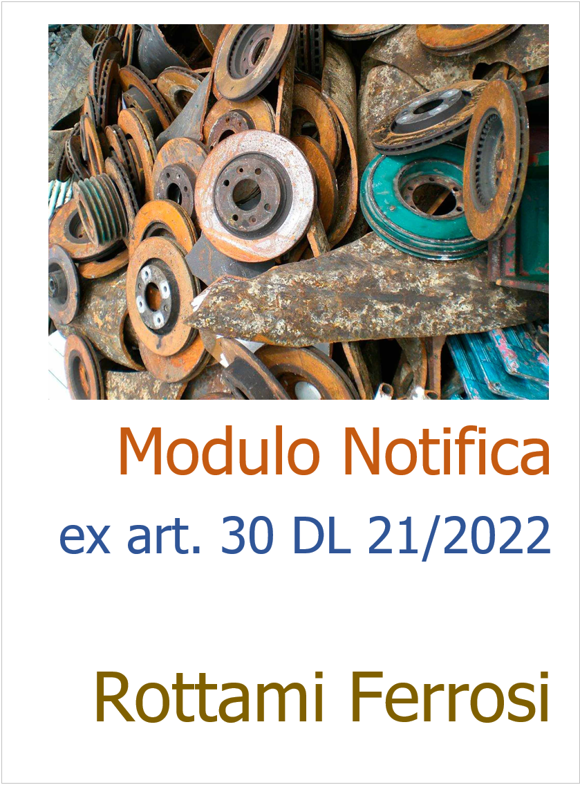 Modulo notifica rottami ferrosi