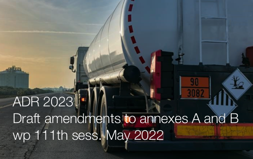 ADR 2023 Draft amendments to annexes A and B   WP 111th Sess  May 2022