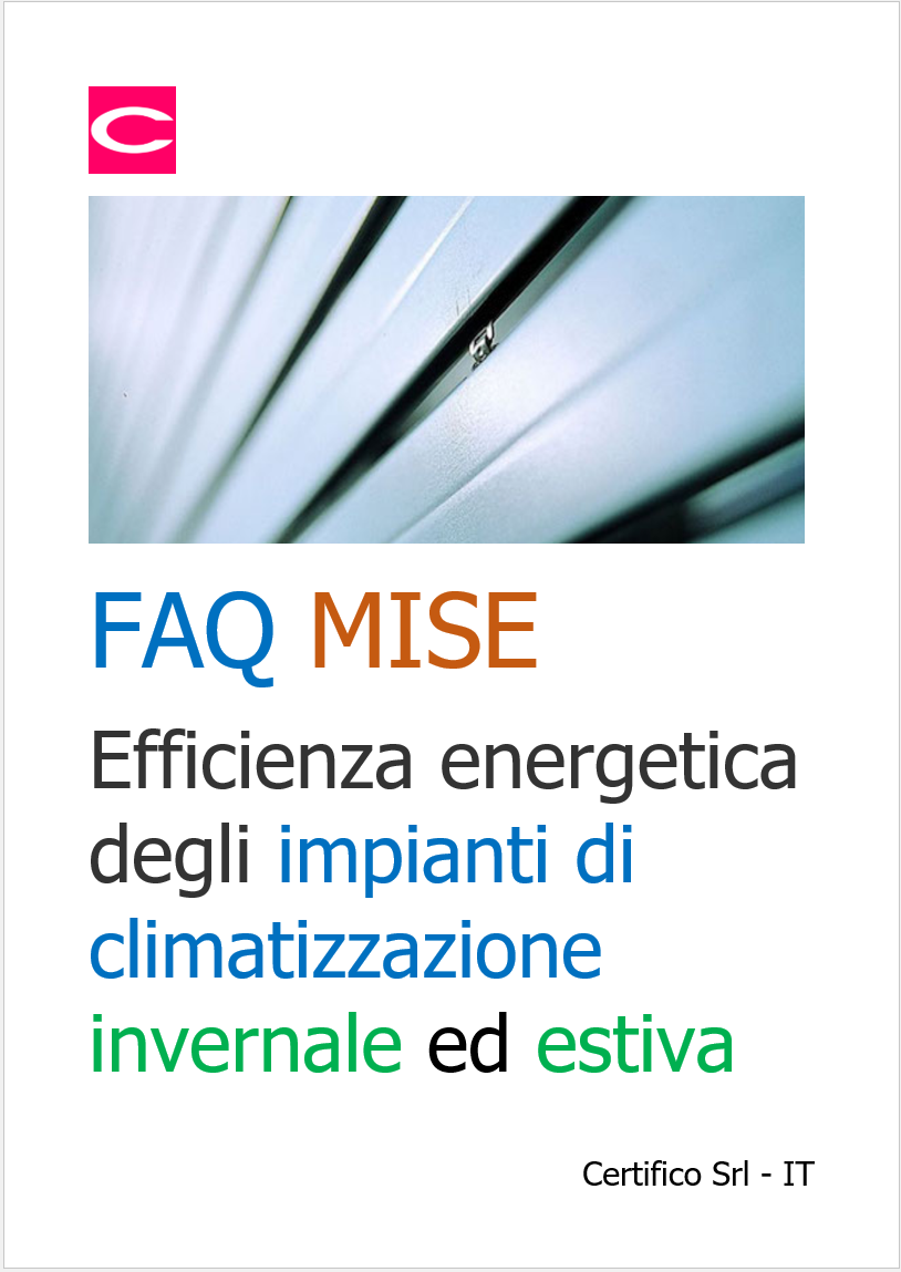 FAQ MISE   Efficienza energetica impianti