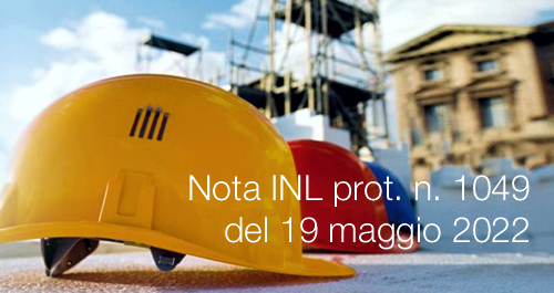 Nota INL prot  n  1049 del 19 maggio 2022