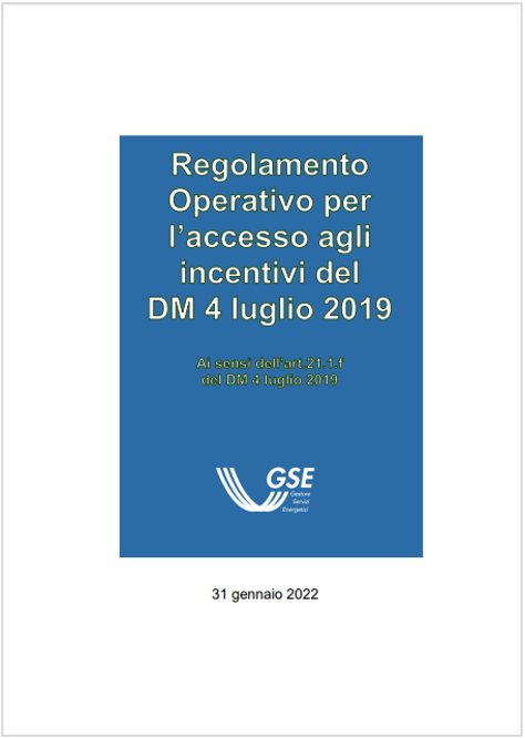 Regolamento Operativo accesso incentivi DM 4 luglio 2019