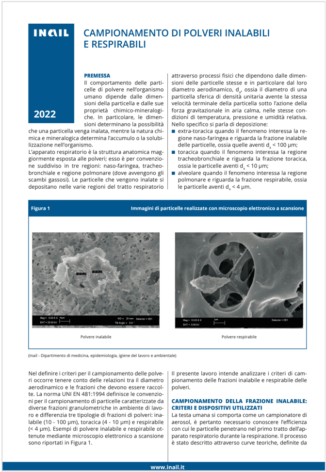 Campionamenti di polveri inalabili e respirabili