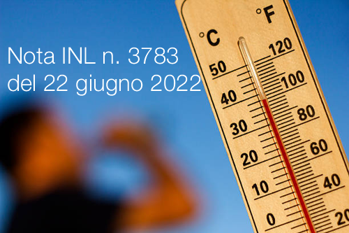 Nota INL n  3783 del 22 giugno 2022