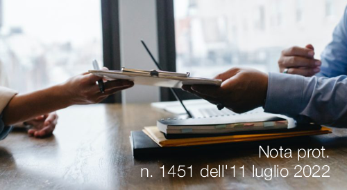 Nota prot  n  1451 dell 11 luglio 2022