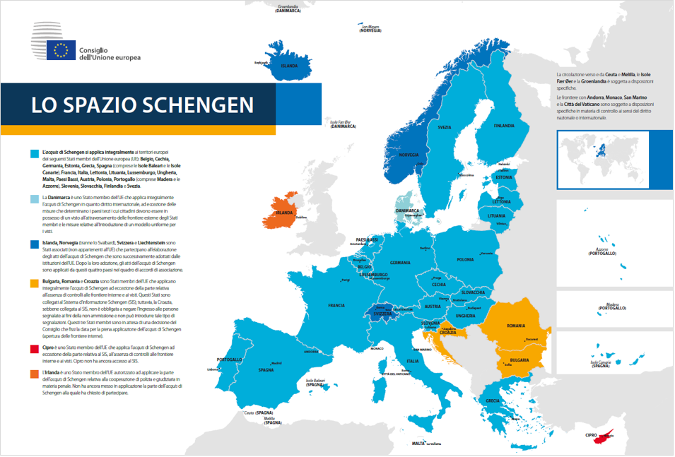 Lo spazio Schengen