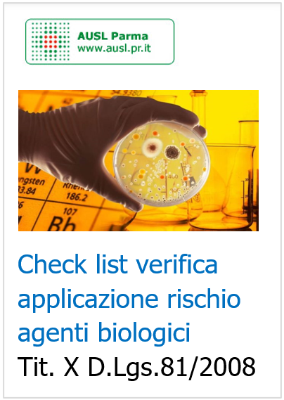 Check list verifica applicazione rischio biologico Titolo X D Lgs  81 2008