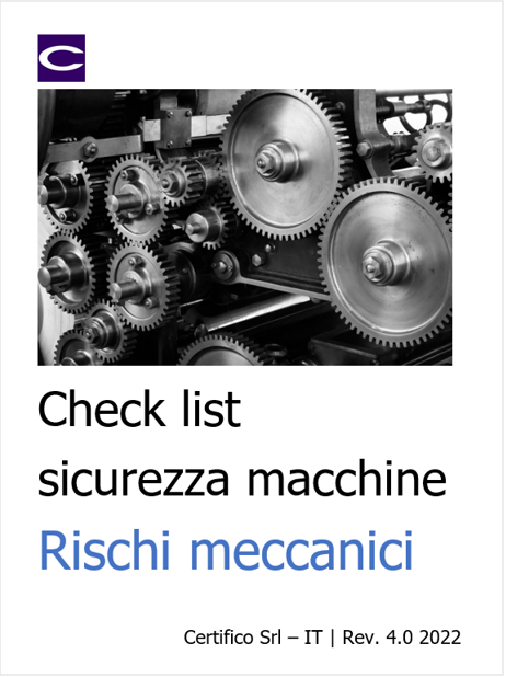 ID 983 Check list sicurezza macchine rischi meccanici